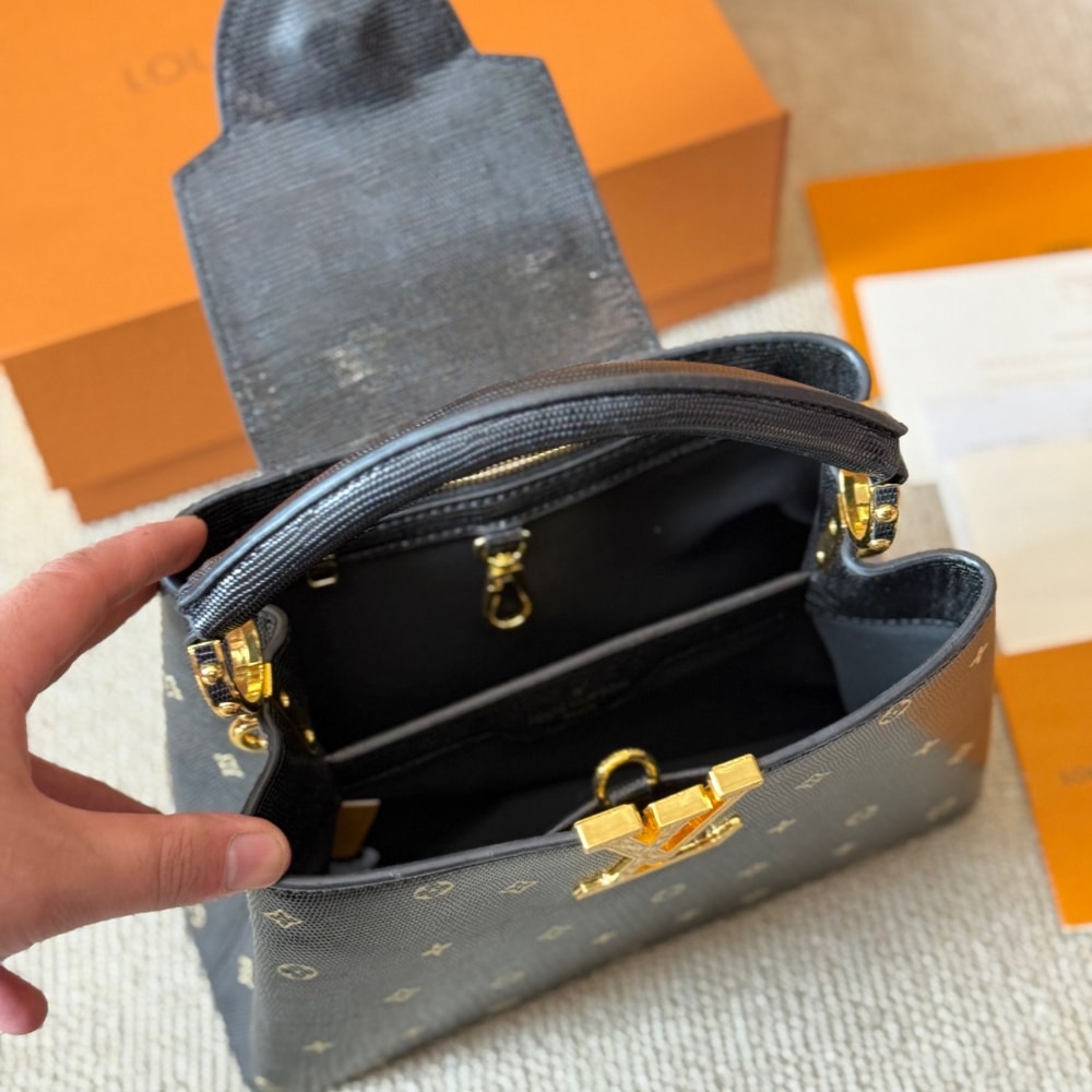 Louis Vuitton Capucines Mini Black 20cm