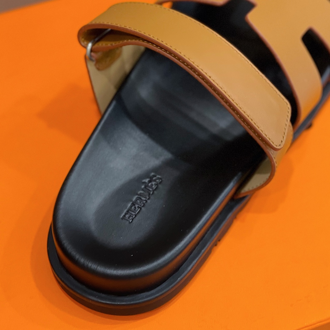 HERMES SANDALS TAKARA BROWN