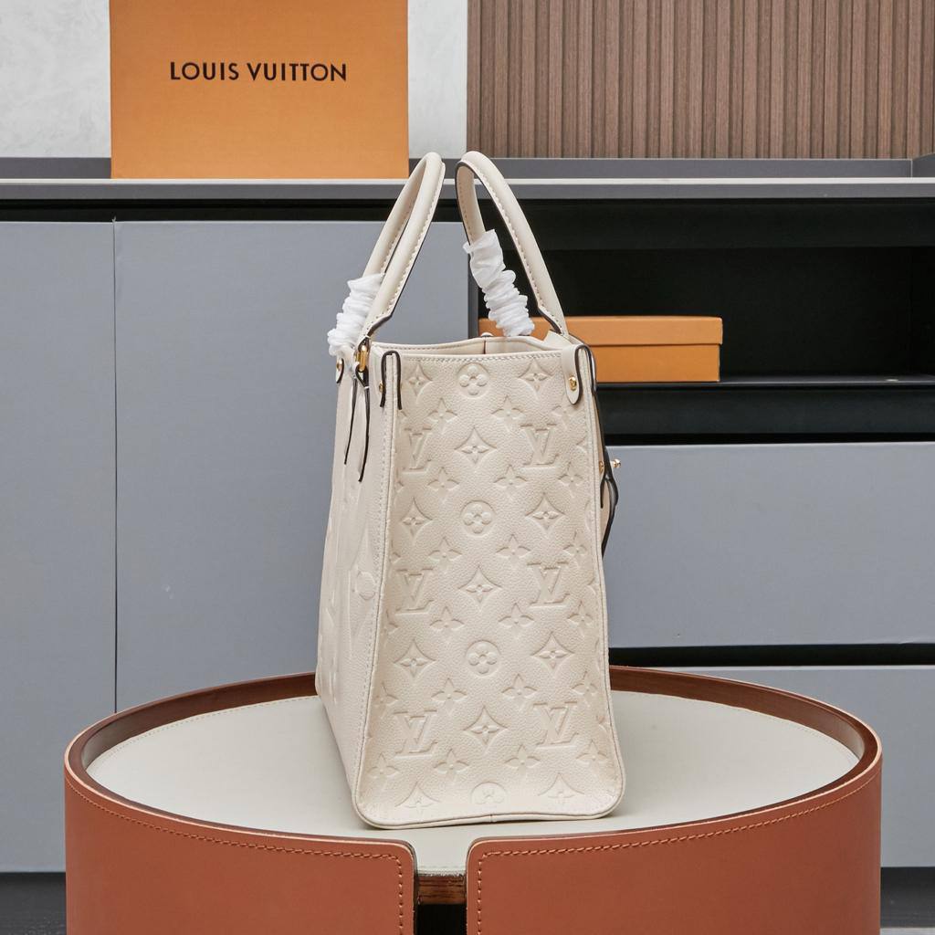 Louis Vuitton LV Onthego MM Tote Bag Monogram Beige 35cm M46531