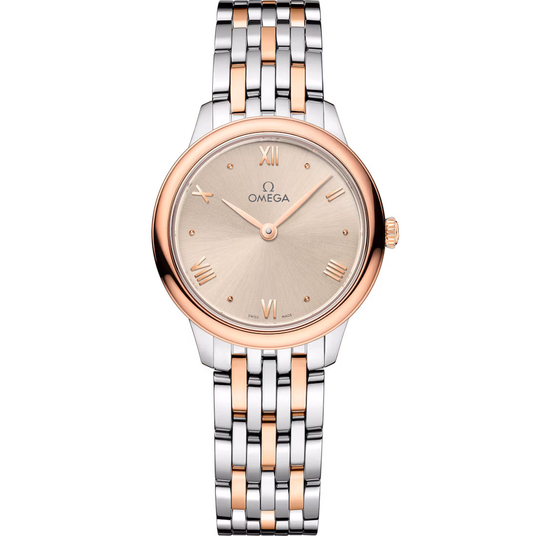 Omega De ville Prestige Stainless steel & 18K Sedna™Gold Lady's Watch 27.5mm 434.20.28.60.09.001