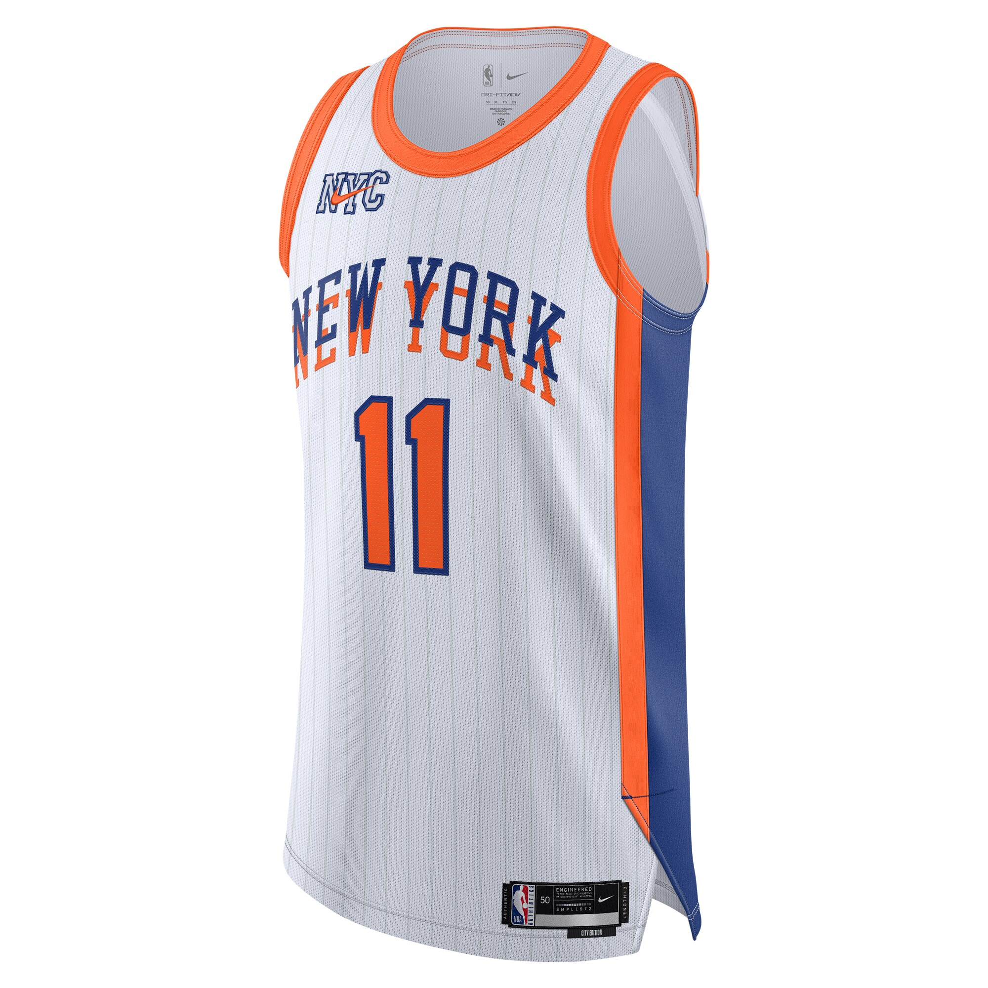 Men's New York Knicks Jalen Brunson White 2024/25 Player Jersey - City Edition