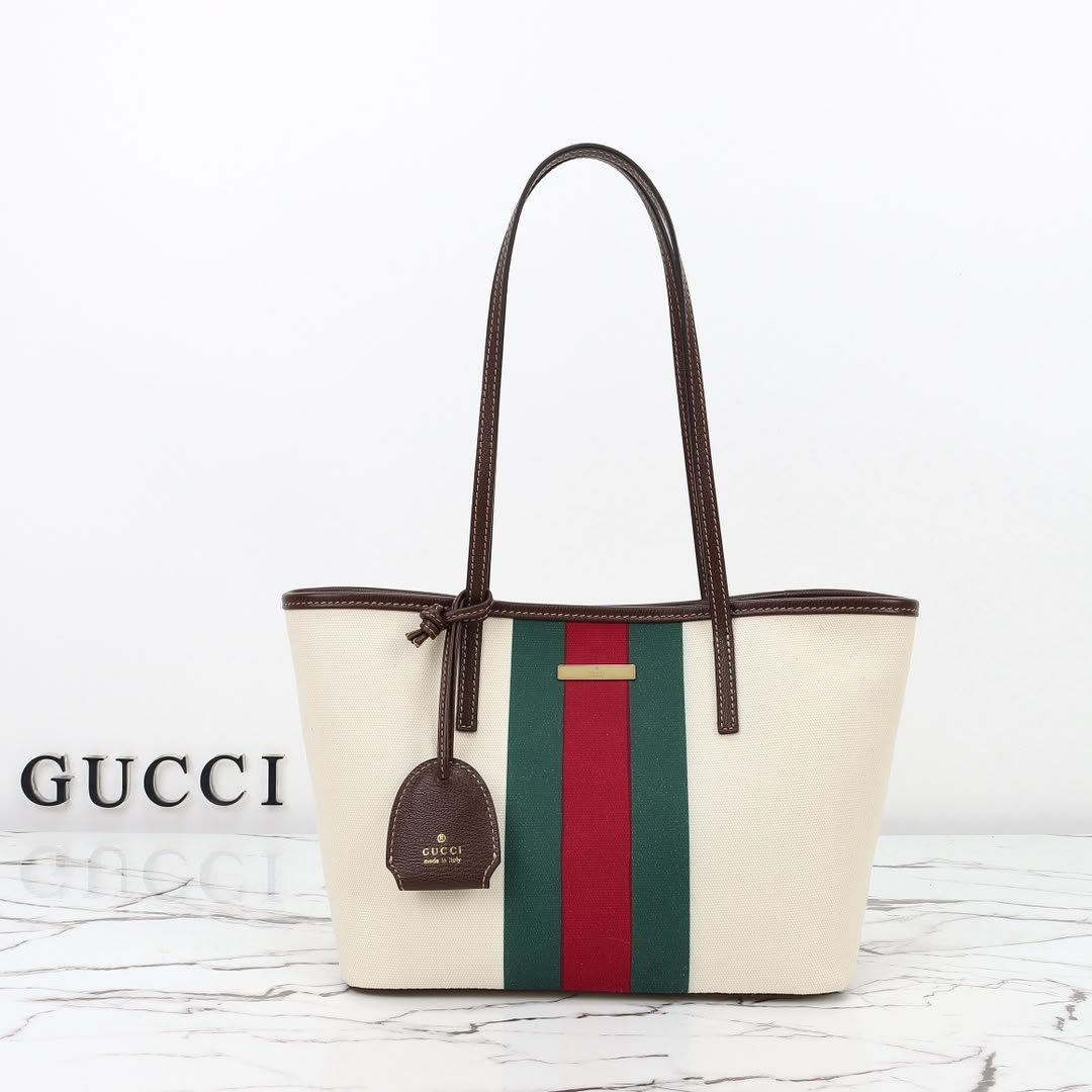 Gucci Tribeca Small Tote Bag 24.9cm/9.8in Natural Canvas A0034E