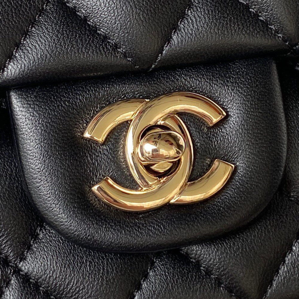Chanel Mini Flap Bag With Metal Top Handle