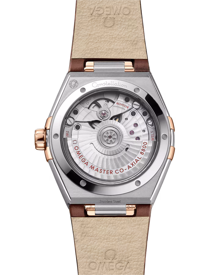 Omega Constellation 36mm Brown Dial with Diamonds Stainless Steel and Sedna™ 18k Rose Gold Strap 131.28.36.20.63.001