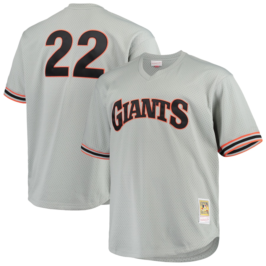 Will Clark San Francisco Giants Mitchell&Ness Big&Tall Cooperstown Collection Mesh Batting Practice Jersey Gray