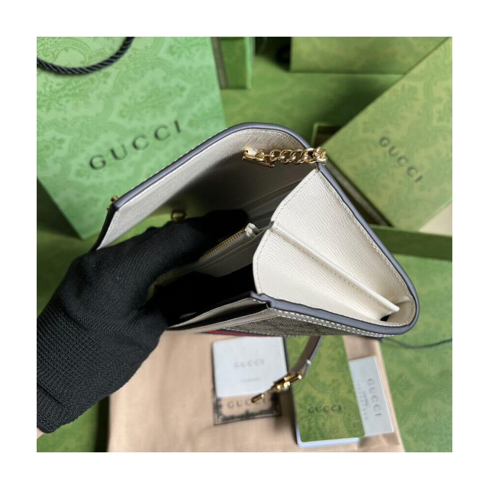 Gucci Jackie 1961 Chain Wallet White 19cm