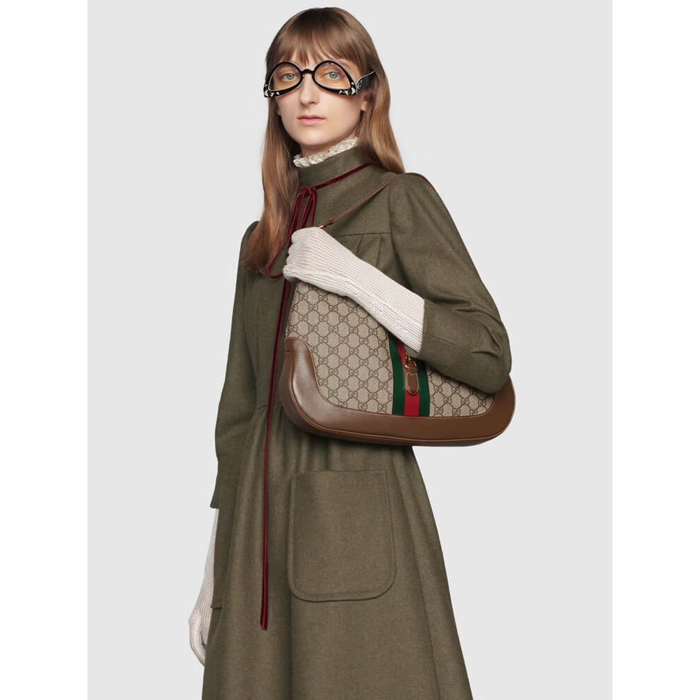 Gucci Jackie 1961 Medium Shoulder Bag in GG Canvas 36.5cm