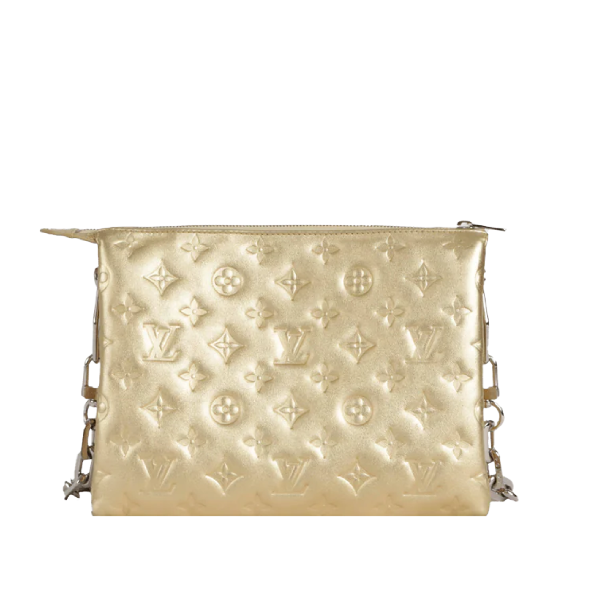 Louis Vuitton Lambskin Embossed Monogram Coussin PM Gold