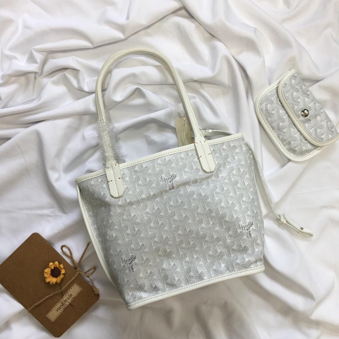 Goyard Anjou Mini Bag 20cm White Canvas