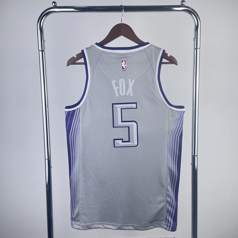 2023 NBA Sacramento Kings 5 Fox Basketball Jersey