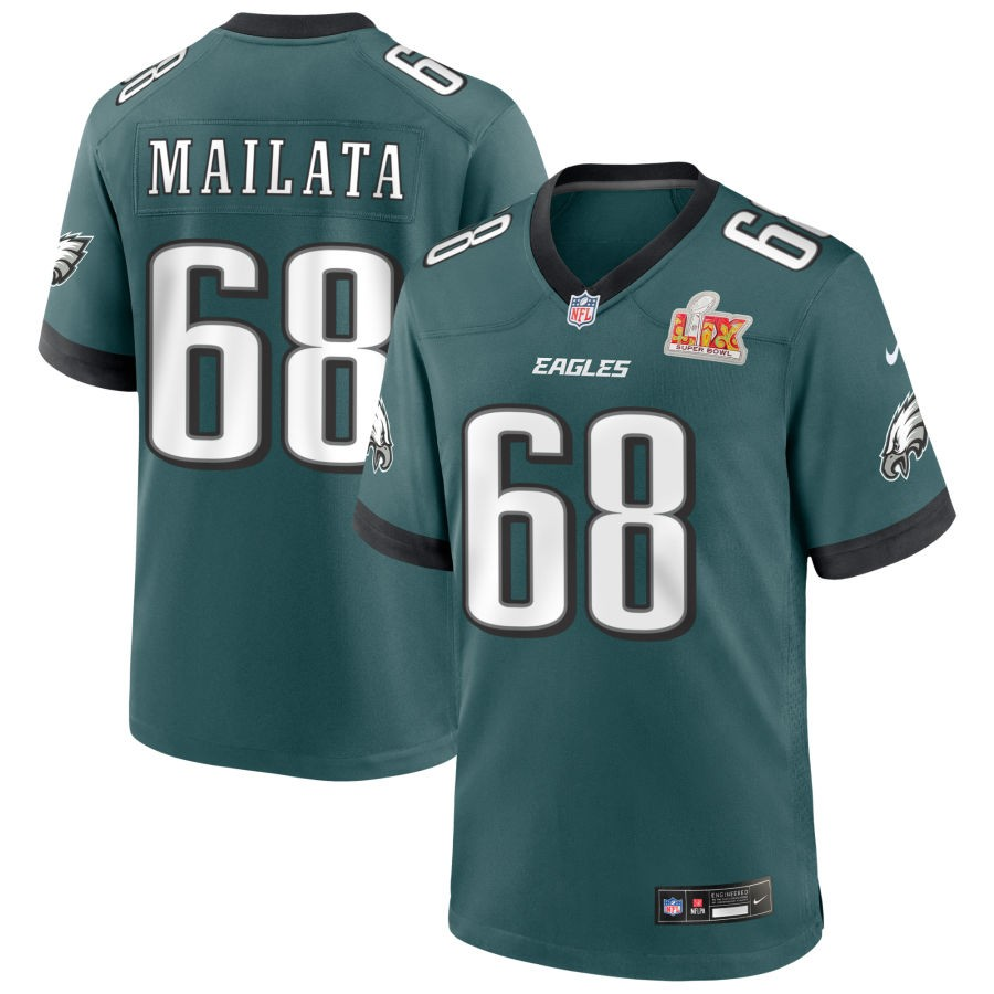 Jordan Mailata #68 Philadelphia Eagles Super Bowl LIX Jersey - Men's