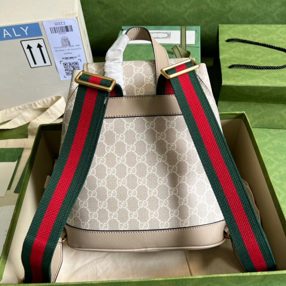 Gucci Backpack with Interlocking G Oatmeal Leather