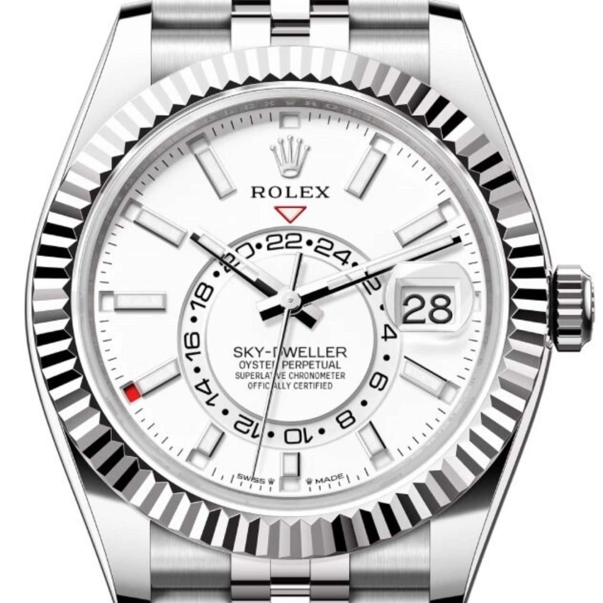 [SUPER CLONE] Rolex Sky-Dweller 42mm Steel White Dial Jubilee 336934-0004