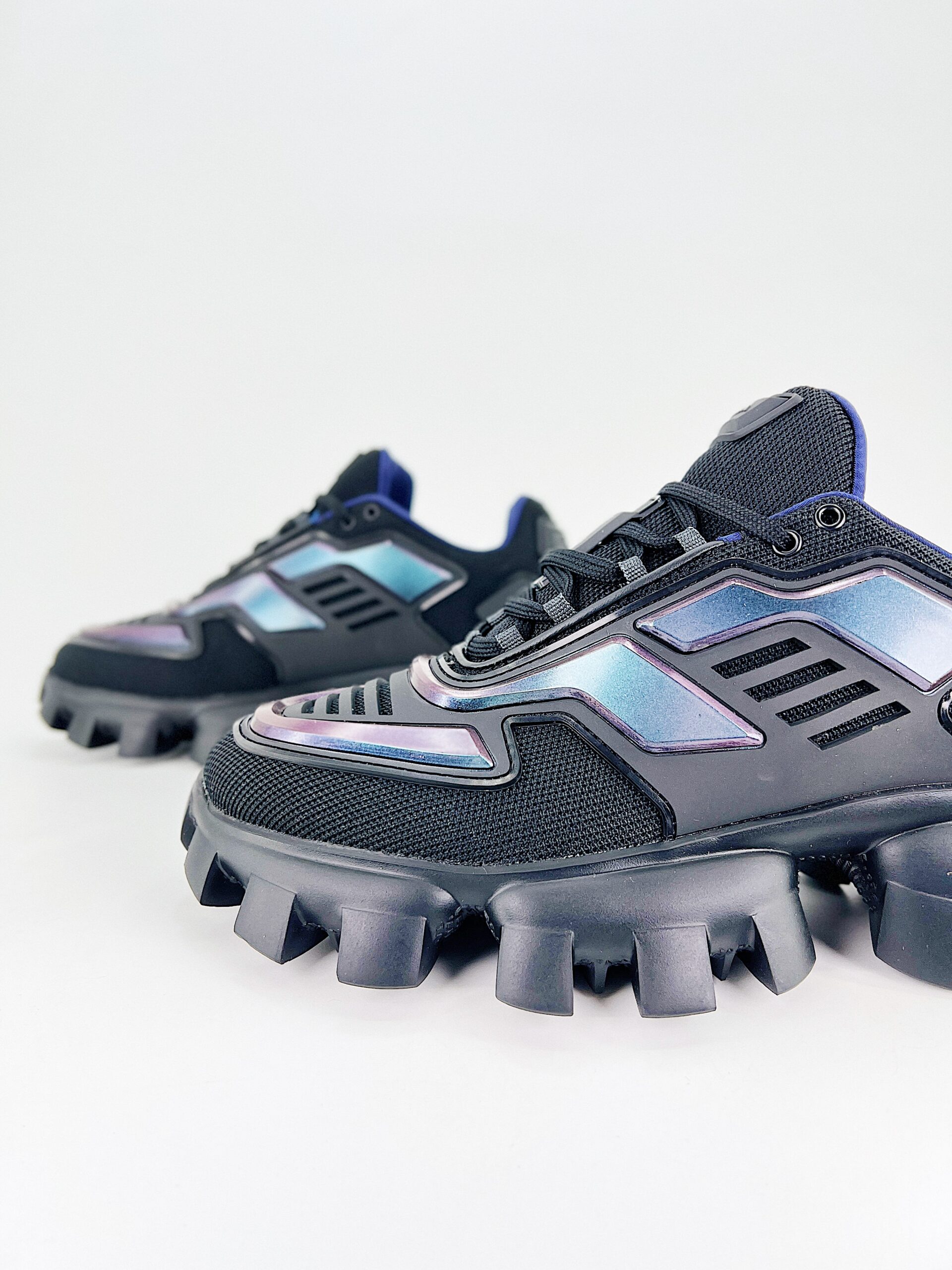 Prada Cloudbust Thunder Low Top Sneakers In Fabric Iridescent