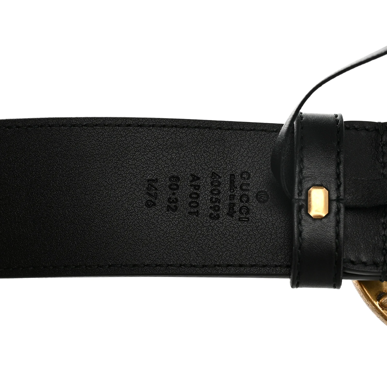 Calfskin Double G 40mm Belt 80 32 Black