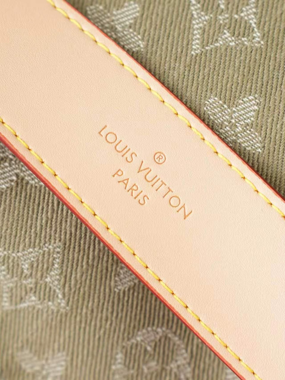 Louis Vuitton Carryall Cargo PM Bag Khaki Denim 33.5cm M27623