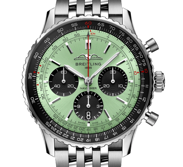Breitling AB0138241L1A1 Navitimer B01 Green Dial - Νew