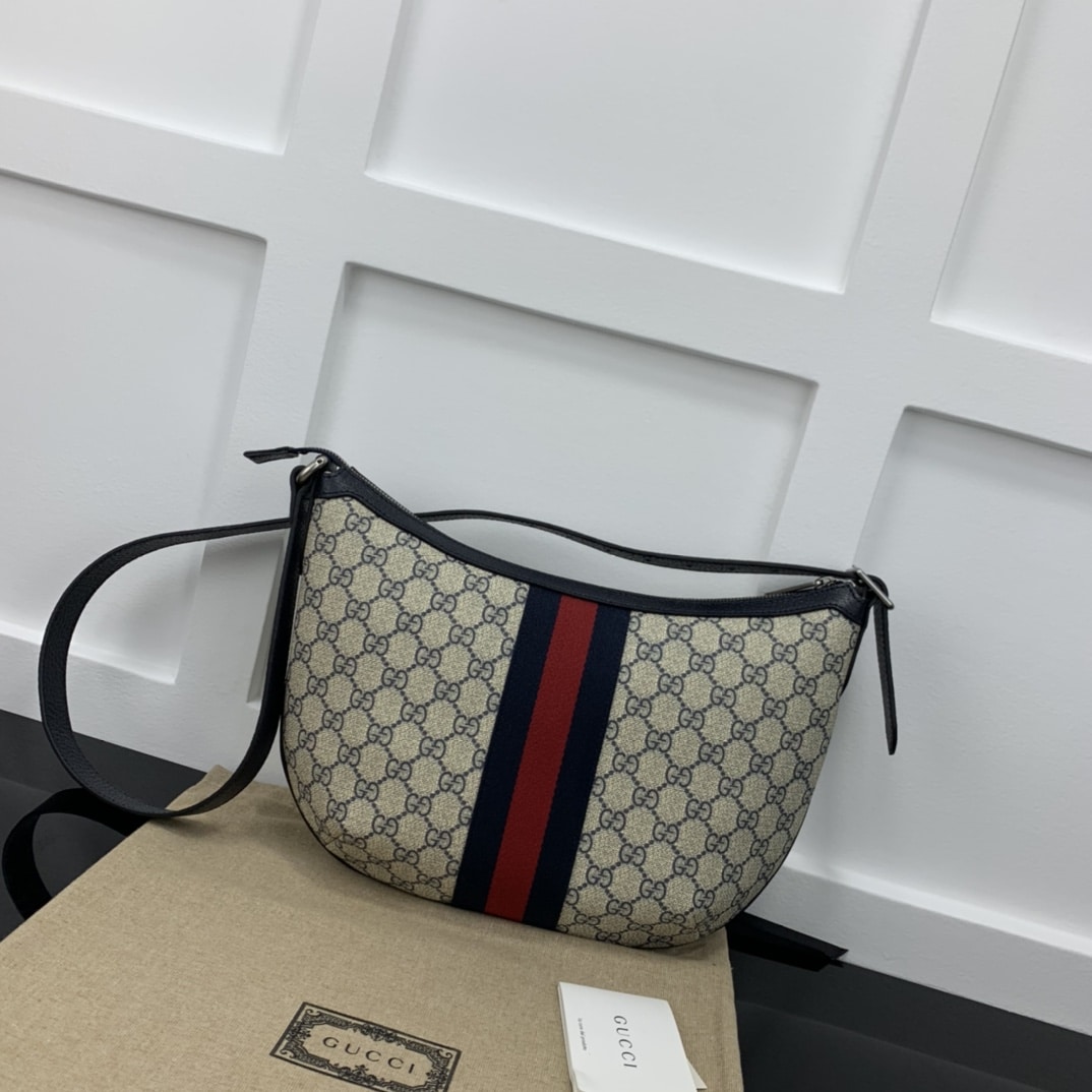 Gucci Ophidia Small Shoulder Navy Blue Bag 598125 2Zgmn 4076