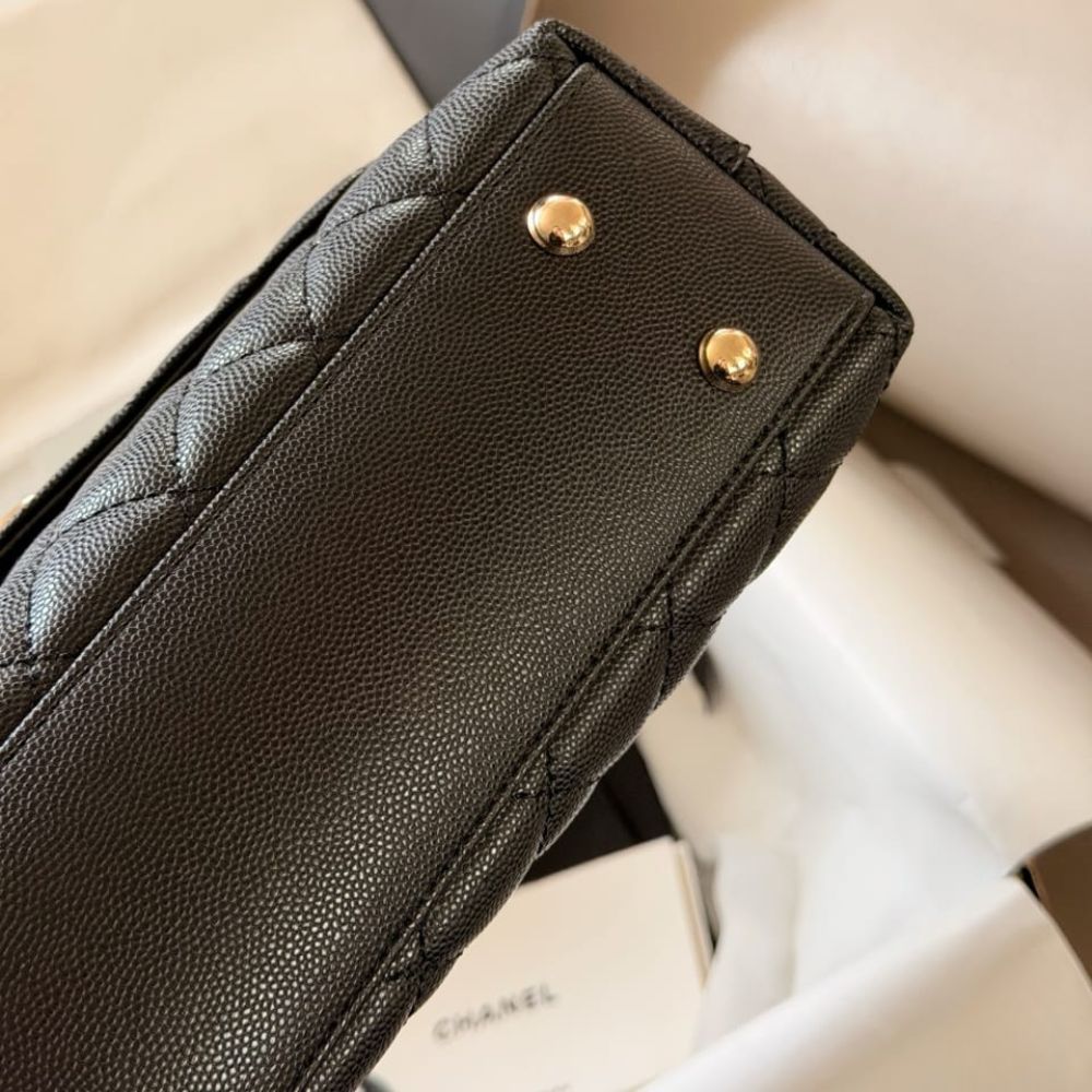 Chanel Trendy Cc Top Handle Bag Python Black 23Cm