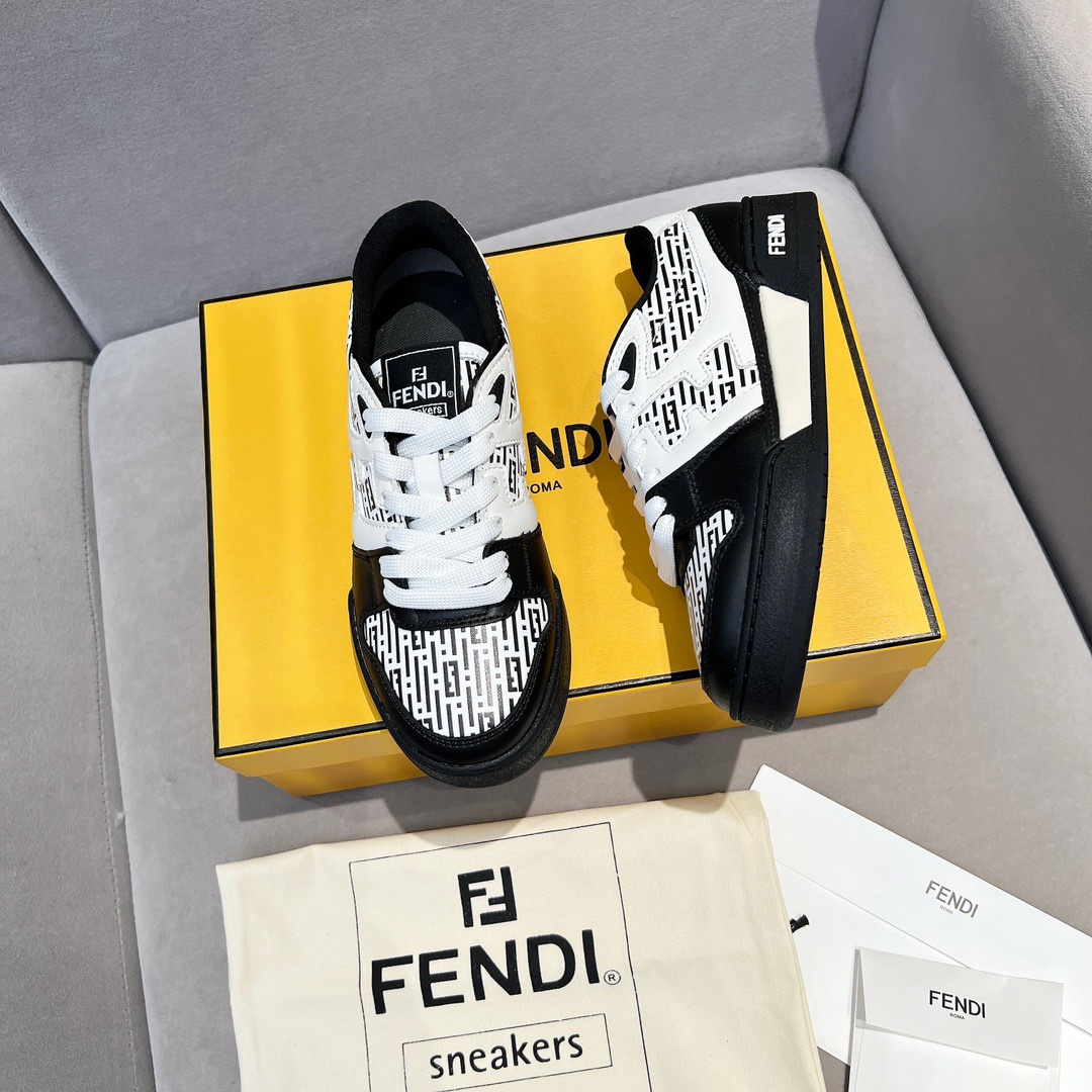 FENDI Match Canvas low-top  sneakers