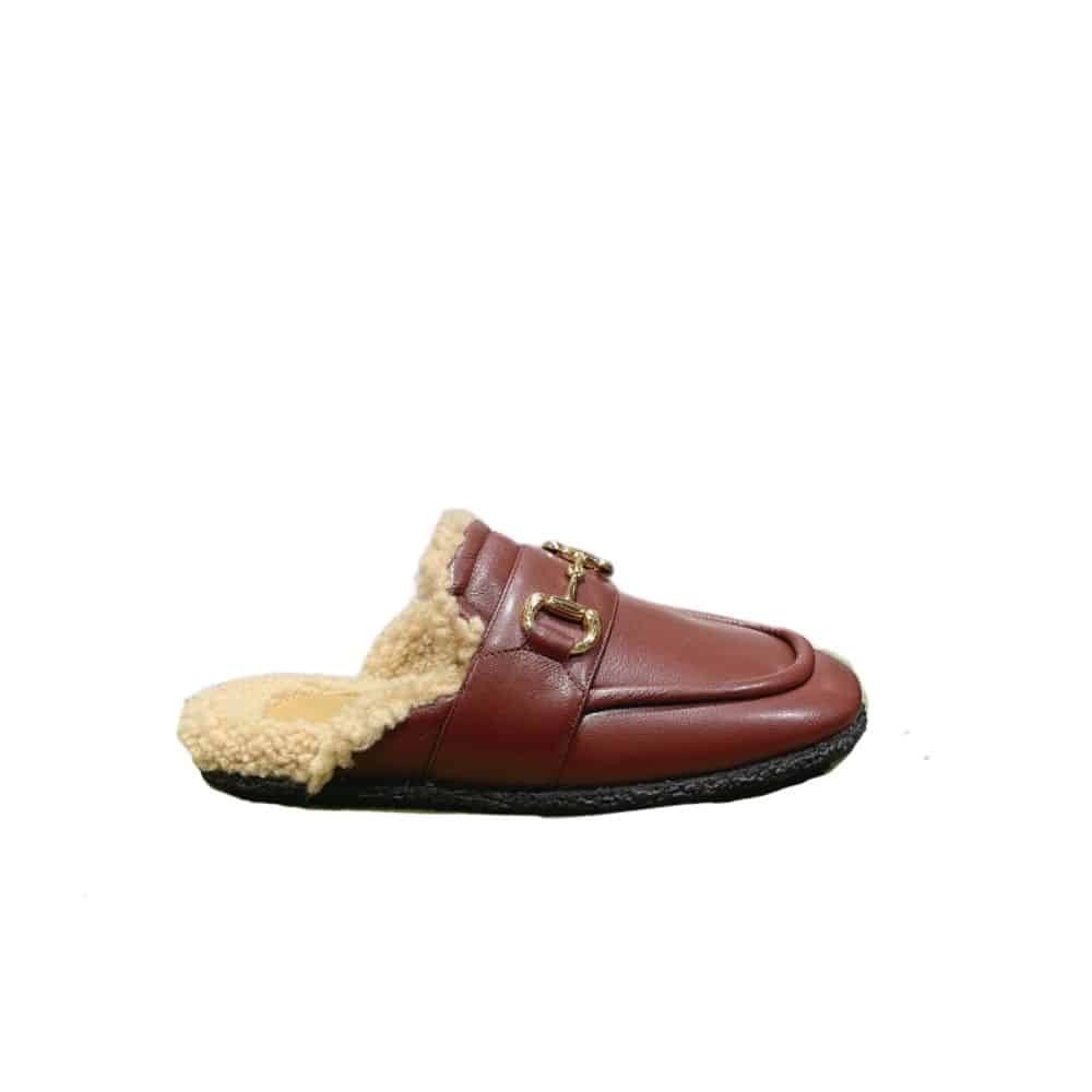 Gucci Women’S Mule With Horsebit Brown