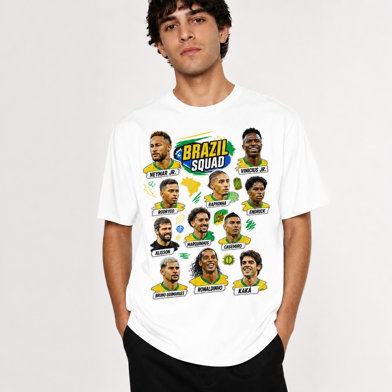 Brazilian Player Pure Cotton T-Shirt – Limited-Time Offer