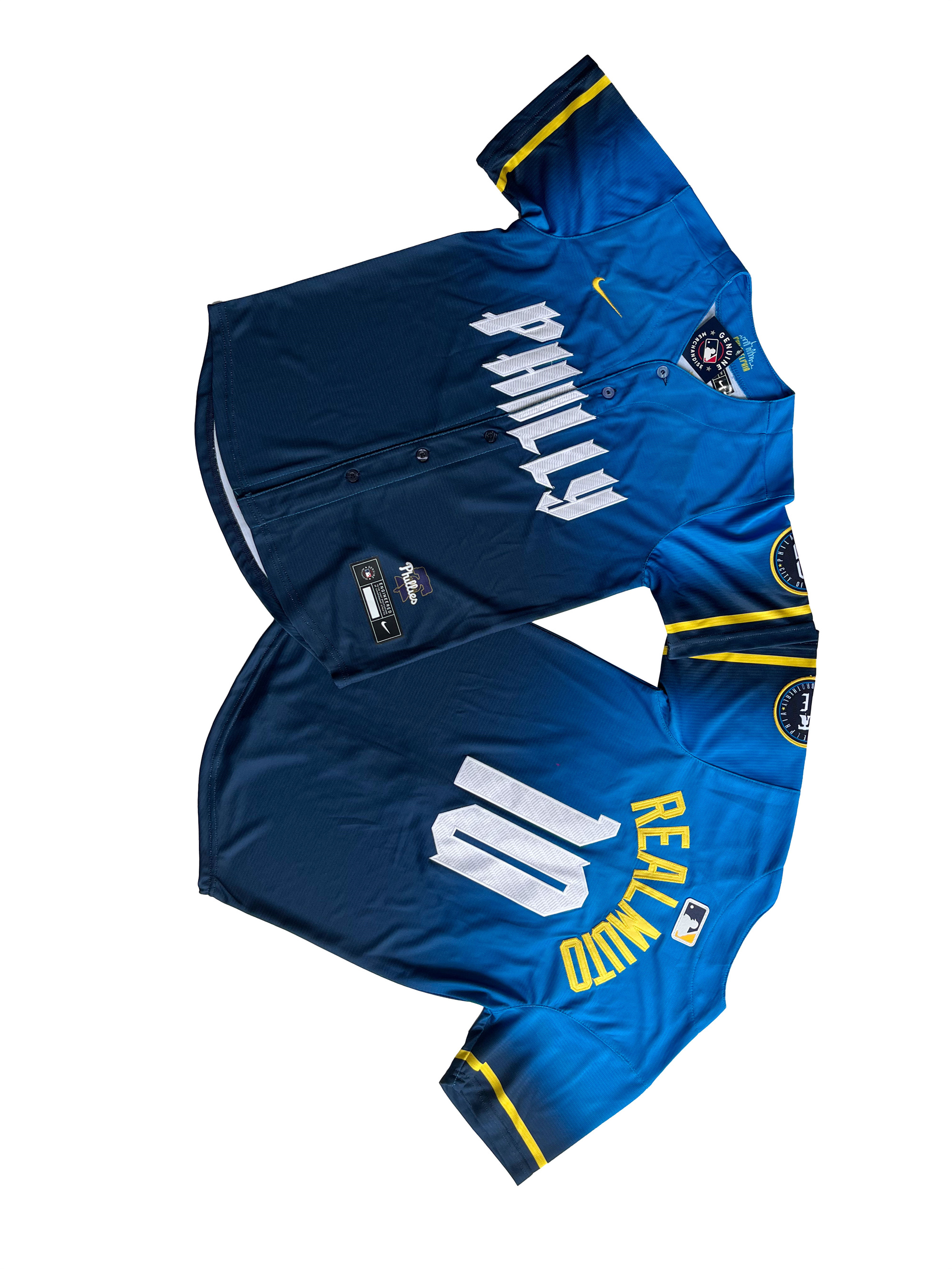 KID Youth Philadelphia Phillies 10# J.T. Realmuto  Blue 2024 City Connect Limited Player Jersey