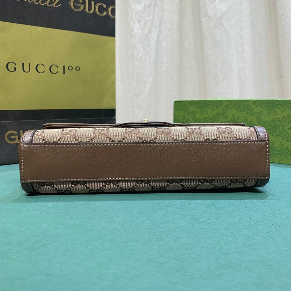 Gucci Luce Small Shoulder Bag Beige And Ebony 27Cm 786027 FADAC 9762