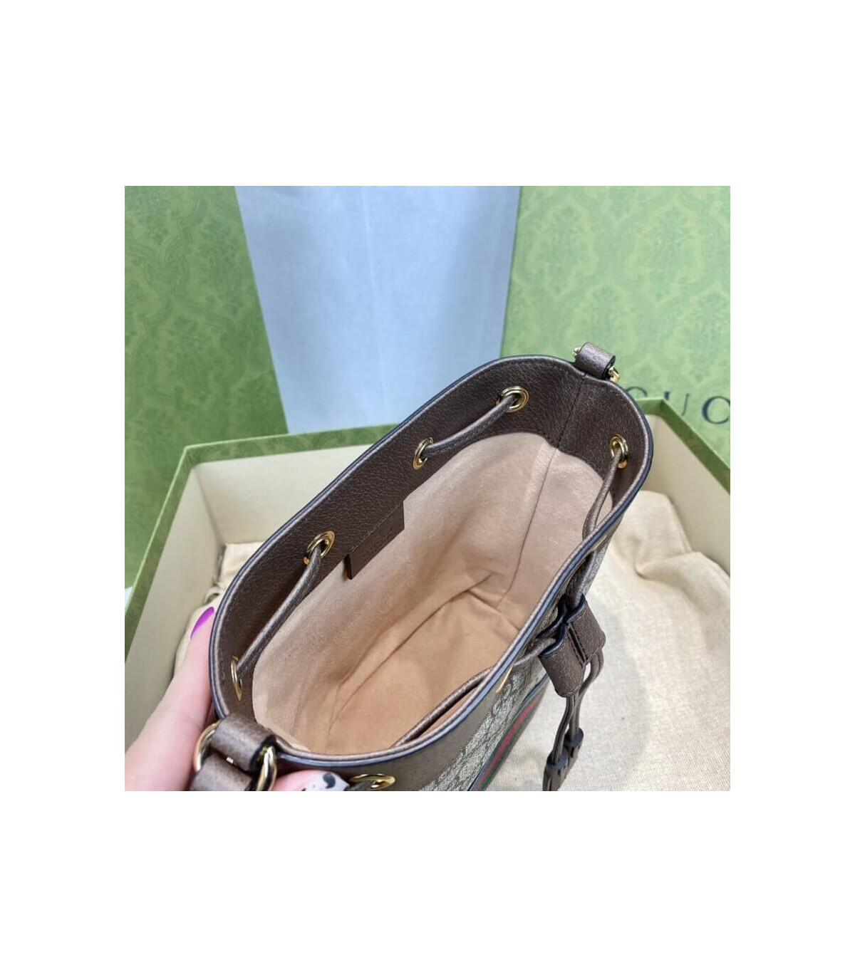 Gucci Ophidia Mini GG Bucket Bag