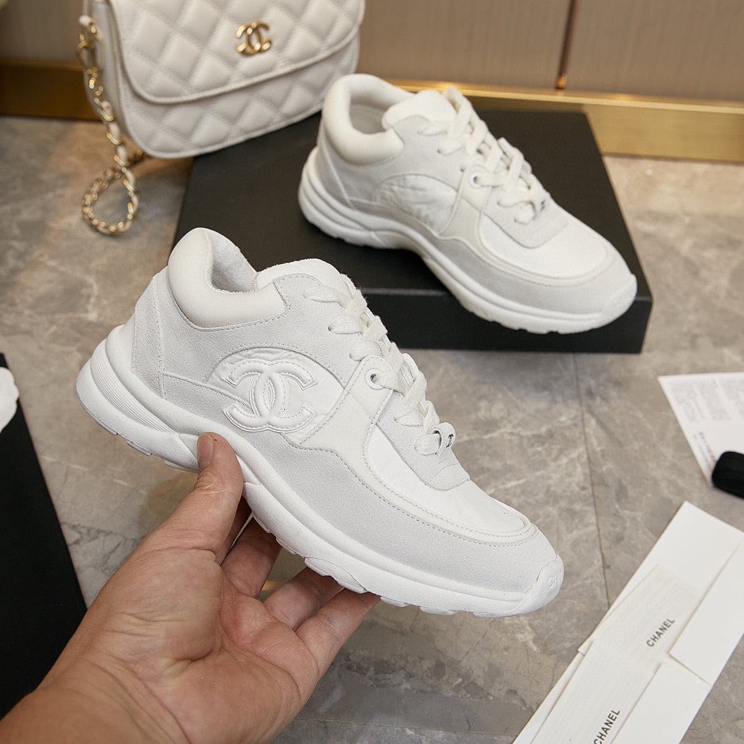 Chanel Cc Suede White G33745 Y52846 0G975