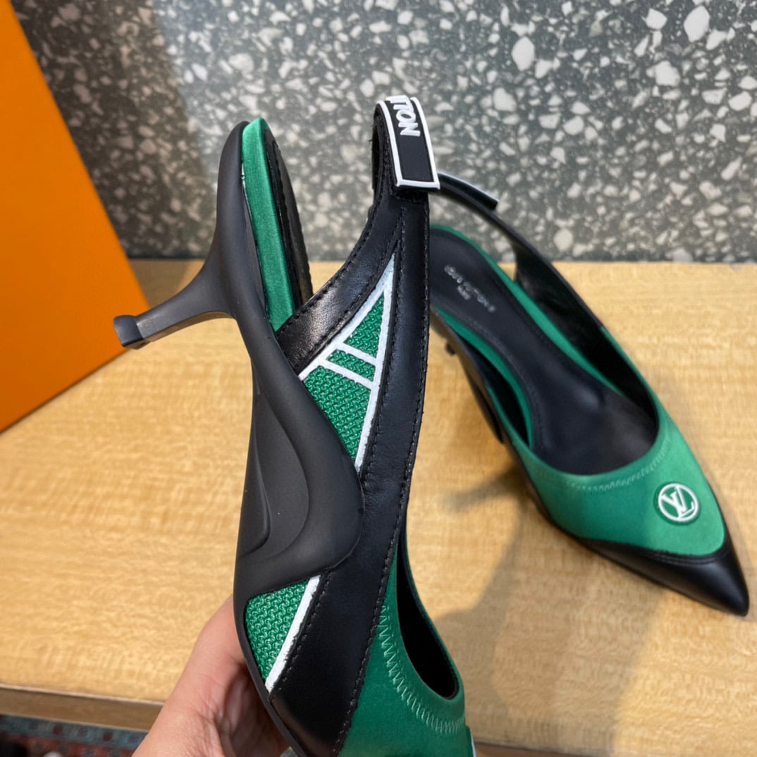 Louis Vuitton Archlight Slingback Pumps Green