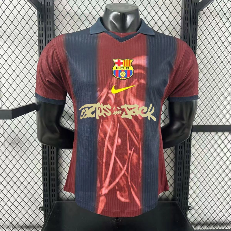 player 2024-25 BARCA Barcelona Travis Scott to feature on the Clásico jersey in conjunction with Spotify Football jersey