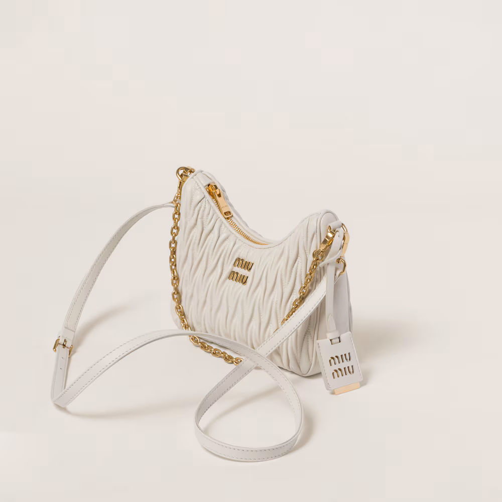 Matelassé nappa leather shoulder bag
