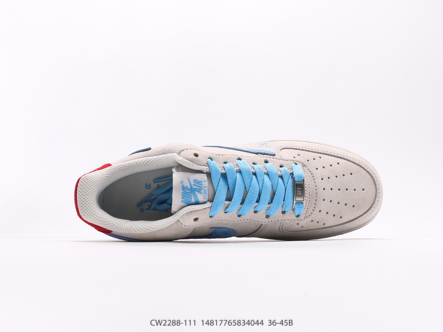 Nike Air Force 1 Low LV Light Blue Suede Custom