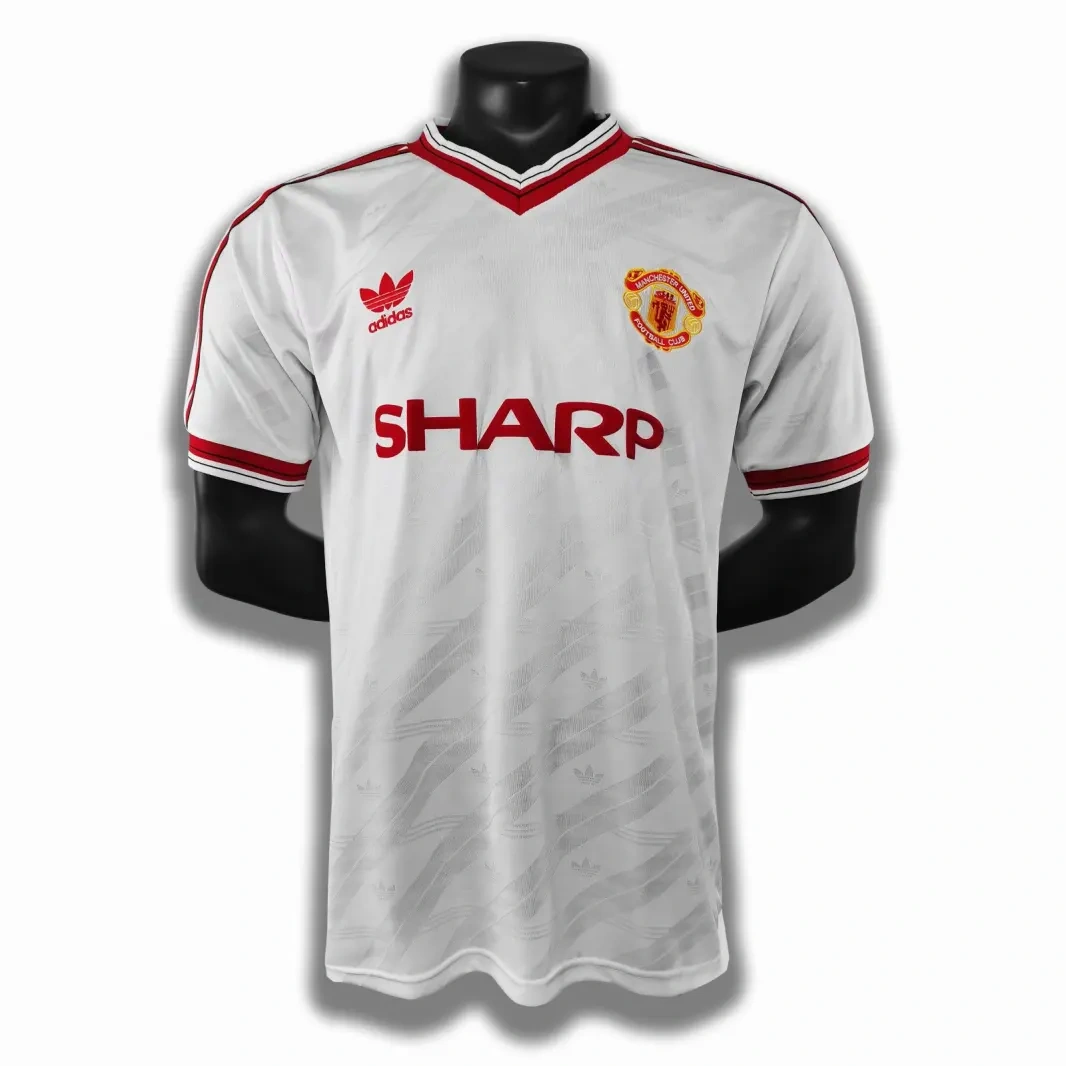 retro 1986-88 Manchester United away retro football jersey Fan version
