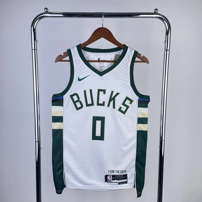 2023 NBA Milwaukee Bucks (0 LILLARD) Basketball Jersey
