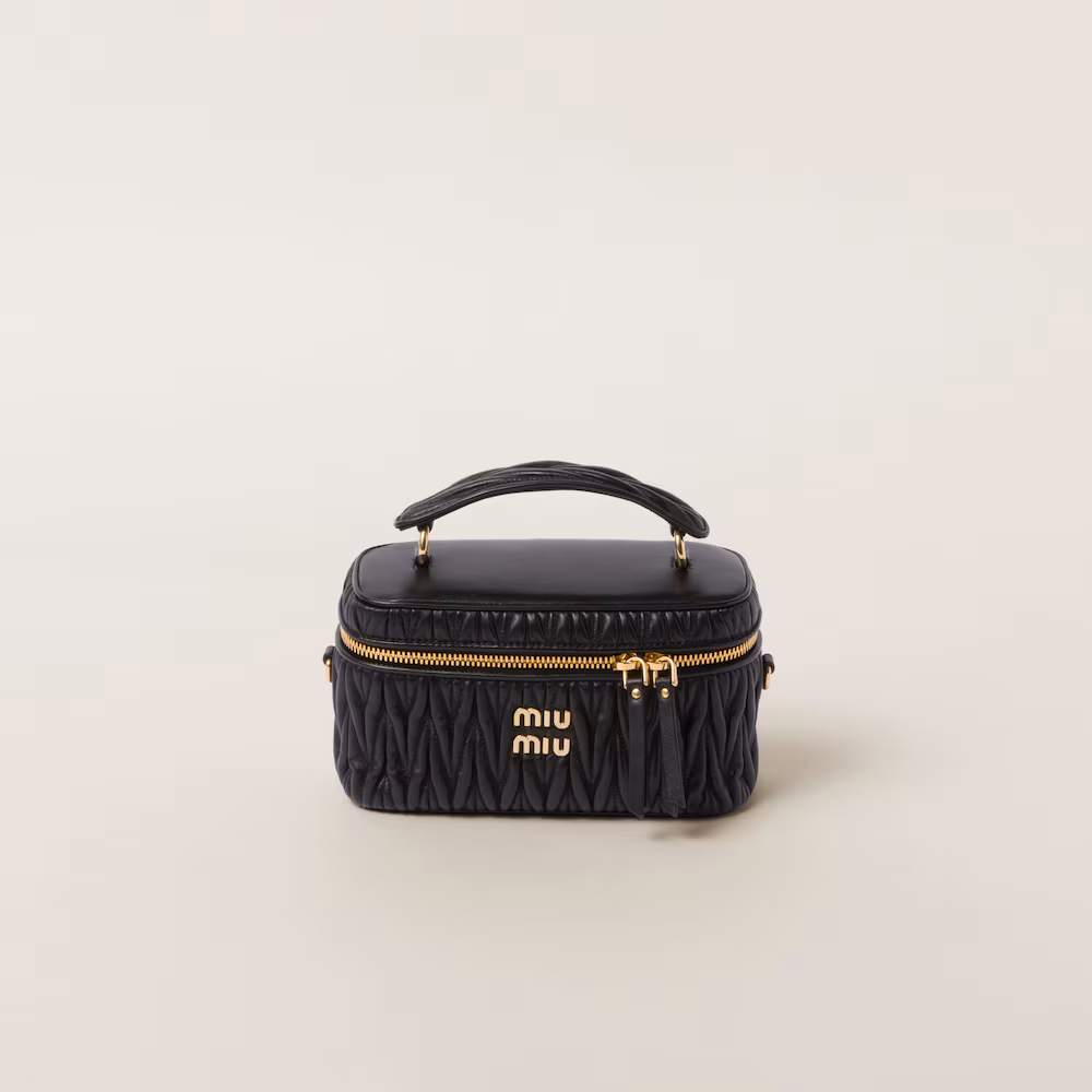 Matelassé nappa leather shoulder bag