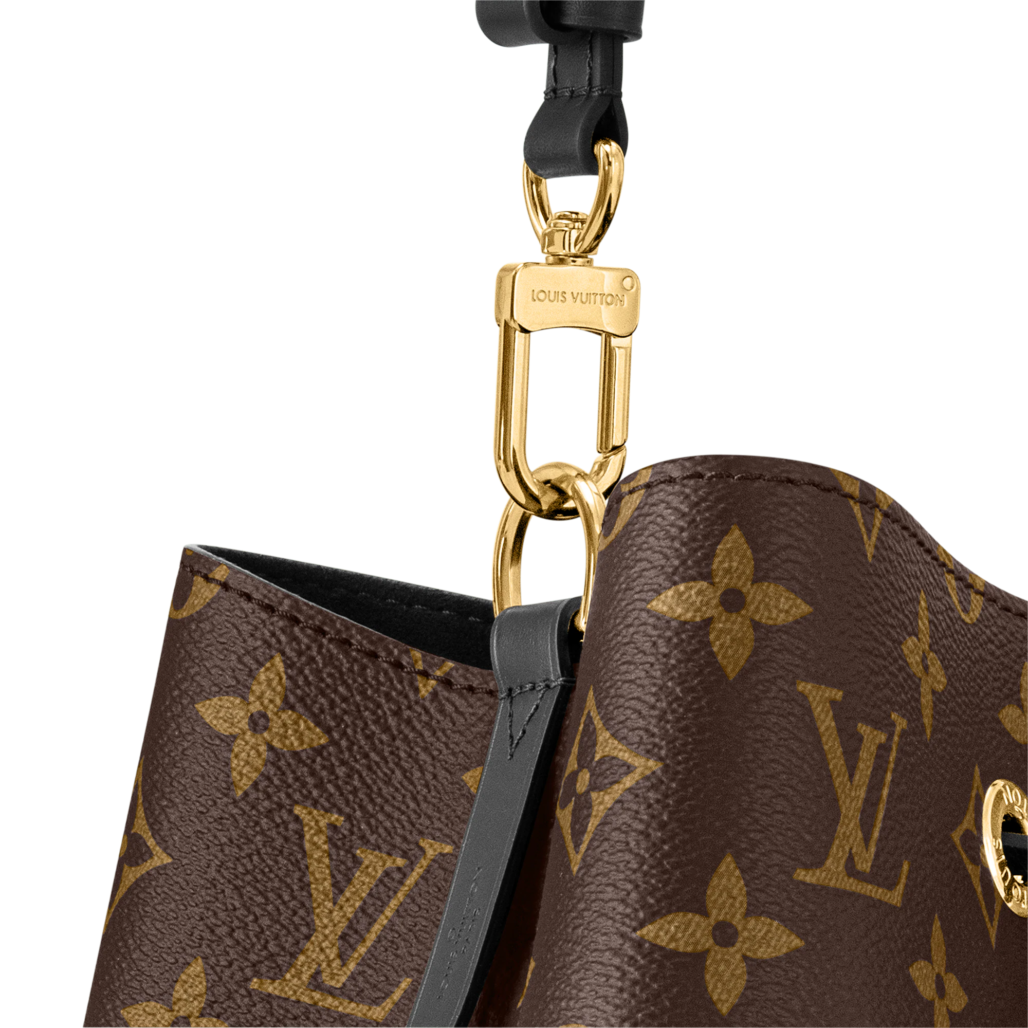 Louis Vuitton Luxury Monogram Canvas And Leather Handbag Neonoe Black M44020