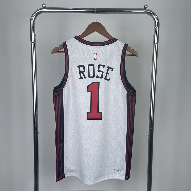 2023 NBA Chicago Bulls (1 ROSE) Basketball Jersey