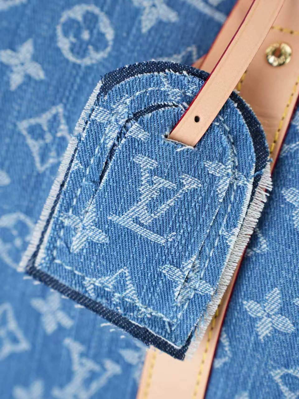 Louis Vuitton Keepall 45 Bag Blue Denim Fabric M27943