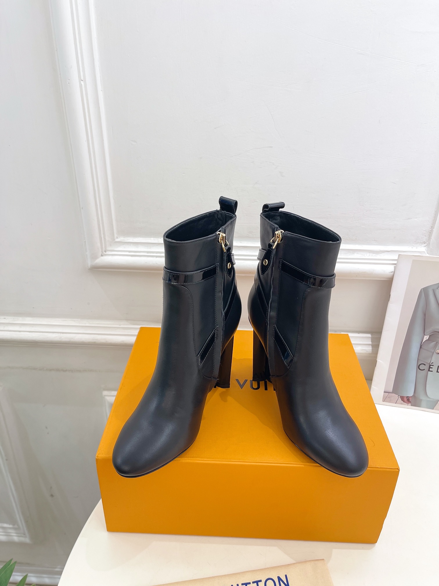 LV Silhouette Leather Ankle Boots with Monogram Flower Heel