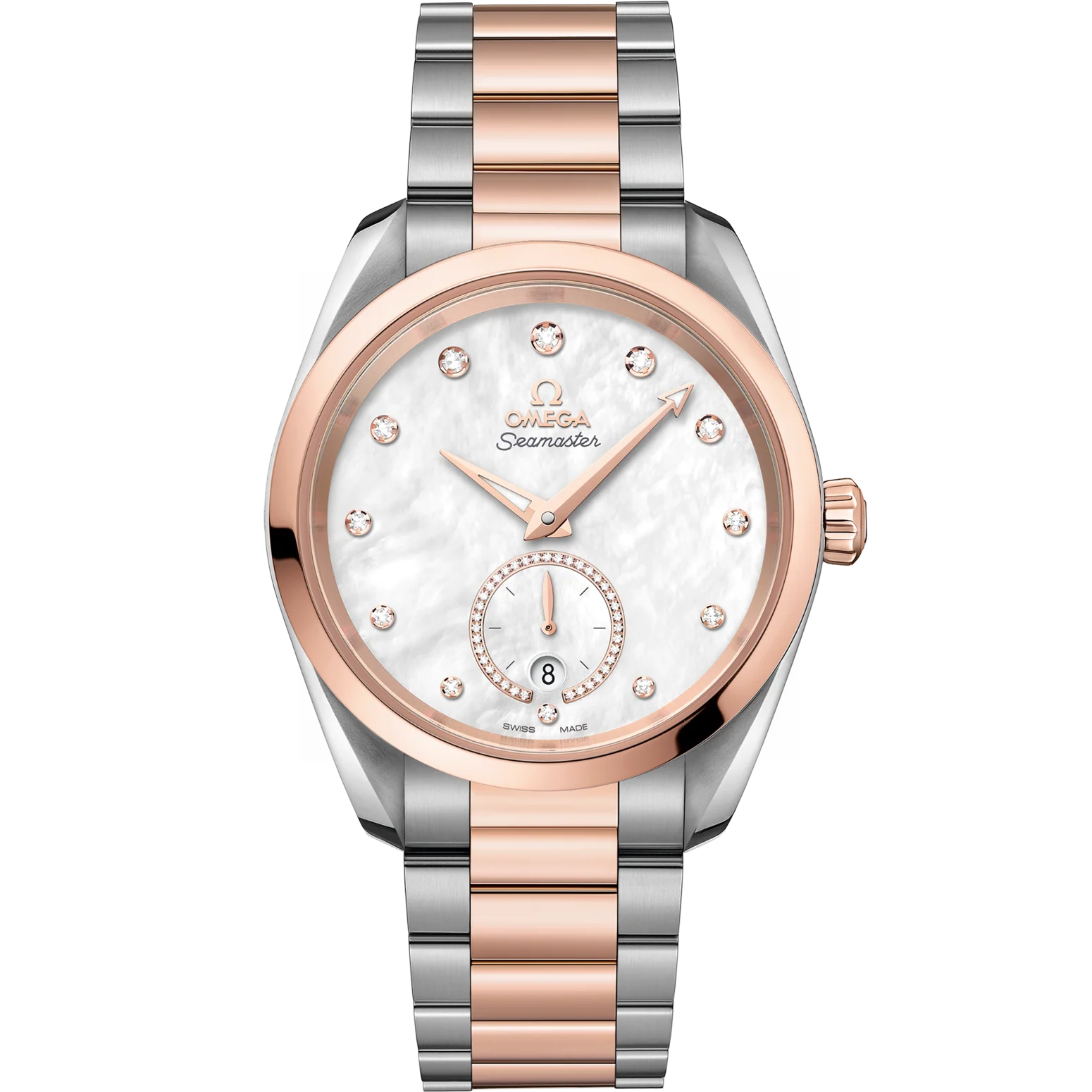 Omega Seamaster Aqua Terra 150M 38 mm White Dial Stainless Steel and  Sedna™ 18k Rose Gold Bracelet 220.20.38.20.55.002