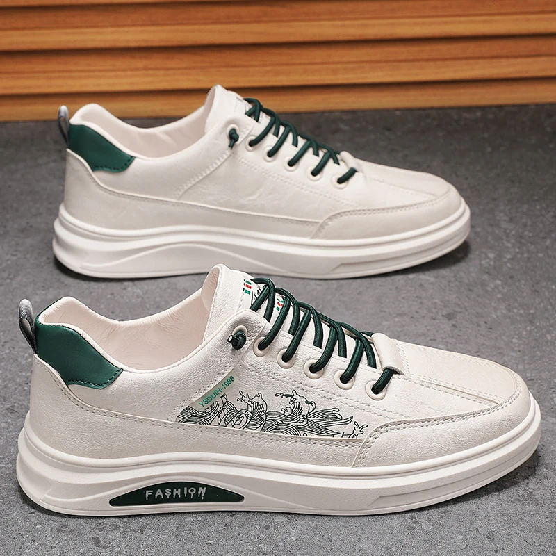 Sneaker Male Outdoor Hiking Waterproof Round Toe Casual Vulcanize Shoes Trendy All-match Wear-Resistant Non-slip Classic Popular