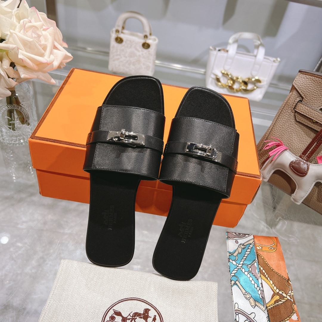 Hermes Giulia Sandal Black H232129Z 02350