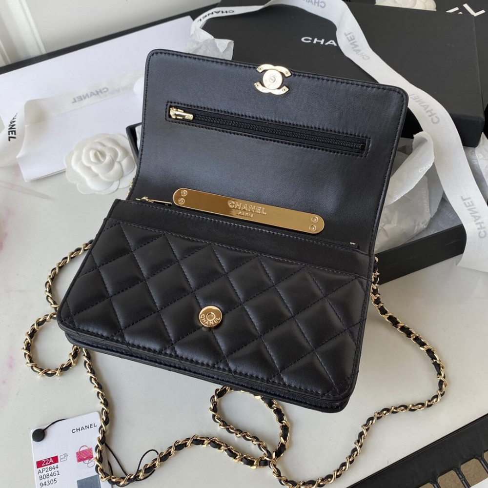 Chanel Wallet On Chain Top Handle Lambskin WOC