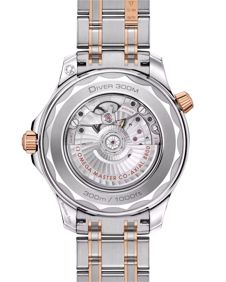 Omega Seamaster Diver 300M 42mm Blue Dial Stainless Steel and Sedna™ 18k Rose Gold Bracelet 210.20.42.20.03.002