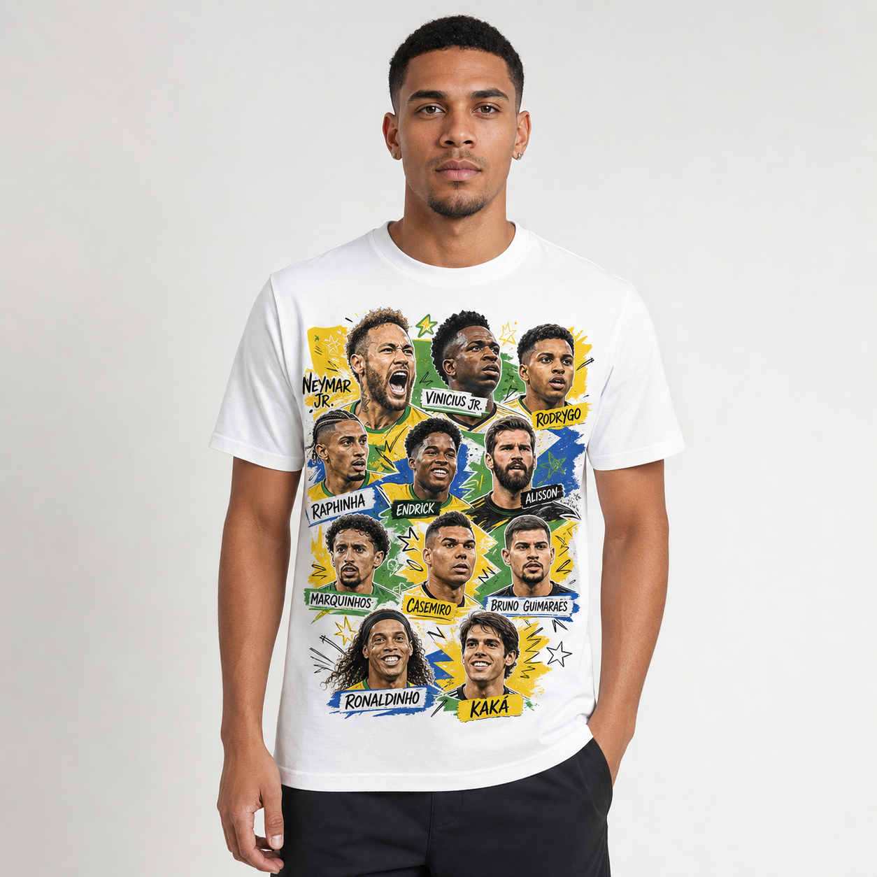 Brazilian Player Pure Cotton T-Shirt – Limited-Time Offer