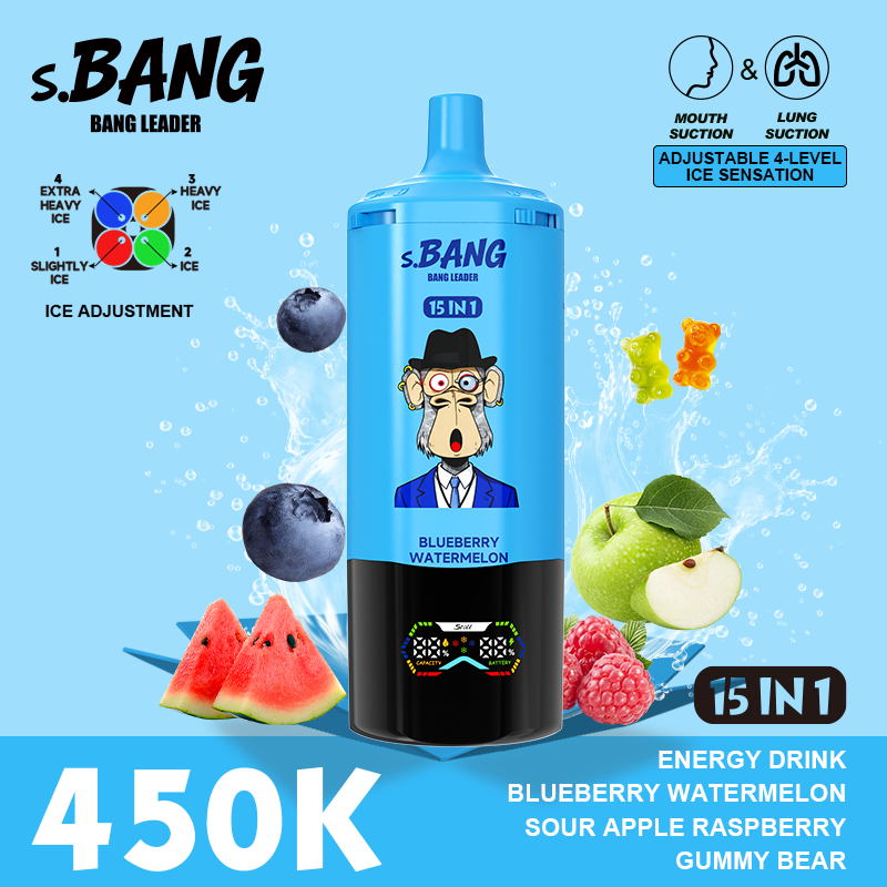 Bang 450K Puffs 15-in-1 Prefilled Vape | 15 Flavors,  Rechargeable