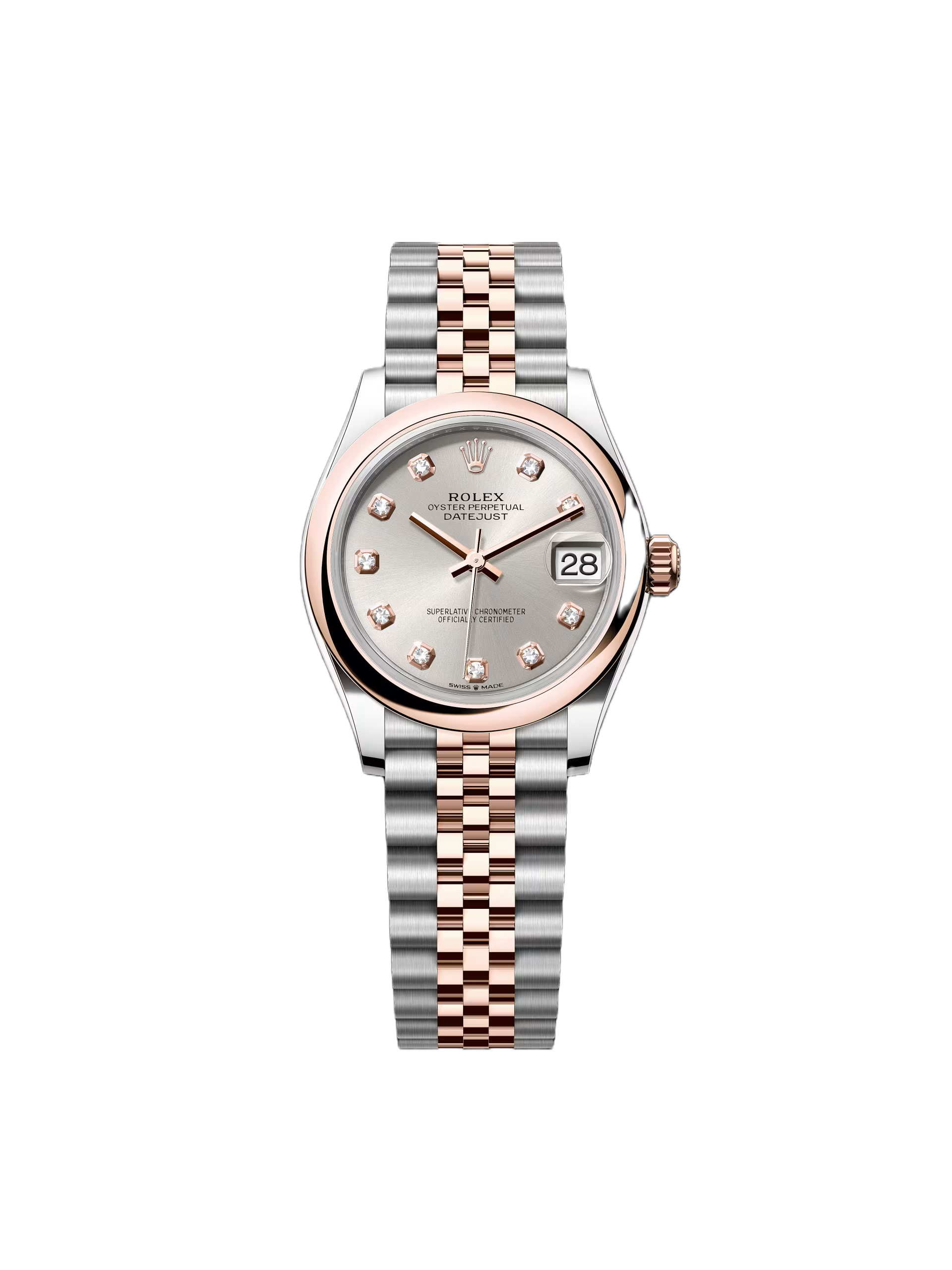 Rolex Datejust m278241-0015/0016 Silver 31mm Dial Oyster Bracelet Watch