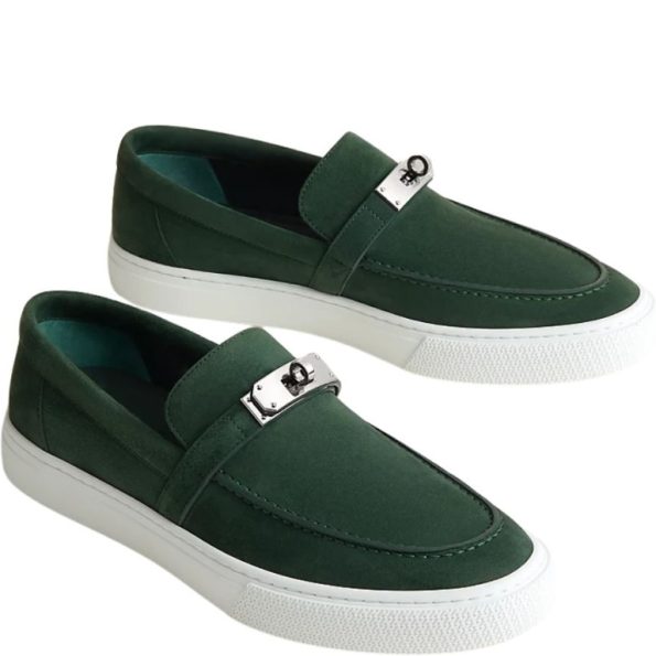 HERMES GAME SLIP-ON SNEAKER VERT BOUTEILLE